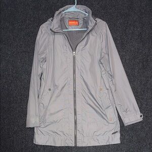 Merrell Gray Checkered zip-up windbreaker Medium